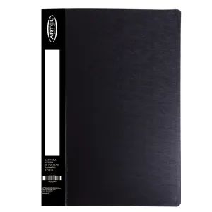 CARPETA ARTEL C/20 FUNDAS OFICIO NEGRO - Imagen 1