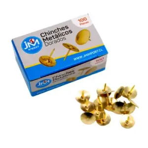 CHINCHE JMI METALICO DORADO 100pcs. - Imagen 1