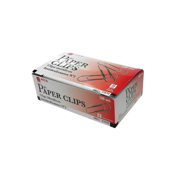 ClipMetalicoAcco33mm100un