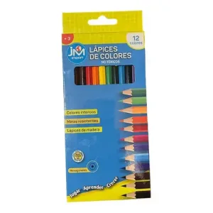 LAPICES COLOR JMI 12 LARGOS HEXAGONAL - Imagen 1