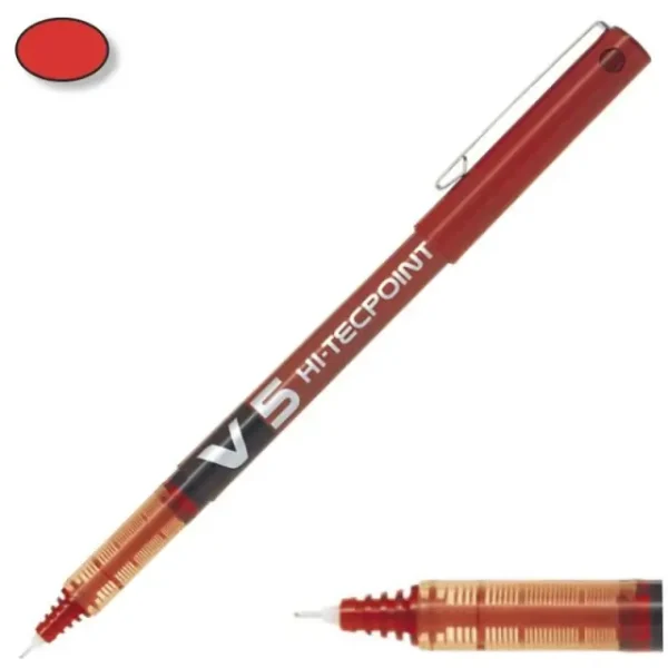 LapizPilotHiTecpointGripV5_3mmRojo