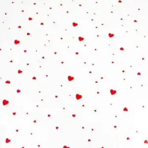 PAPEL FILM JMA 40mic. TRANSPARENTE CORAZON ROJO 70x100cm. - Imagen 1