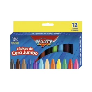 LAPICES DE CERA JUMBO PROARTE 12 COL. - Imagen 1