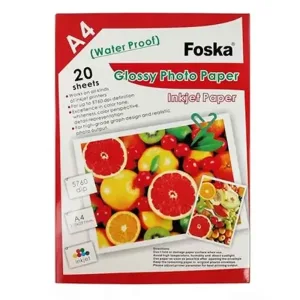 PAPEL FOTO FOSKA 200GR GLOSSY 20hj. - Imagen 1