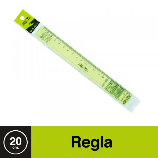 ReglaNeoliteBiselada20cm.NEOTPR20