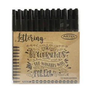 MARCADORES LETTERING 12ptas ARTEL - Imagen 1